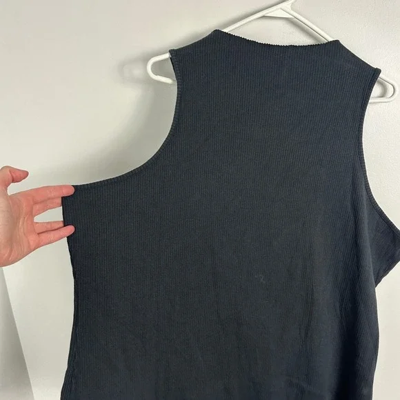 Anthropologie Maeve Alicia Mock Neck Ribbed Top Black Womens Sz 3X Bohemian Boho - Picture 9 of 16